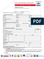 QF ASR 001 Rev. 01 College Application Form - 2021