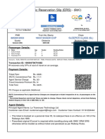 Electronic Reservation Slip (ERS) : 8859916553 19037/AVADH EXP Sleeper Class (SL)