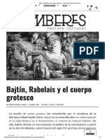 Bajtín, Rabelais y El Cuerpo Grotesco