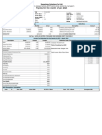 Payslip For The Month of Jan 2024: 6th Floor, Garage Society, BPTP Centra One, Sector-61, Gurugram