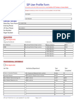 SIP User Profile Form Sandeep Gupta