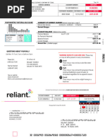 Recent Reliant Energy Bill