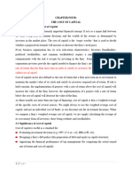 Chapter Four: The Cost of Capital 4.1. The Concept of Cost of Capital