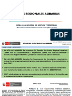 Agendas Regionales Agrarias: Dirección General de Gestión Territorial