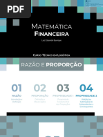 Matemática Financeira - Logística - 2021-2 - Semana 01 - Aula 01-02 - Razão e Proporção