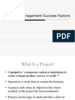 Success Factors of Project Management