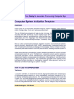 Computer System Validation (CSV) Template by Scilife