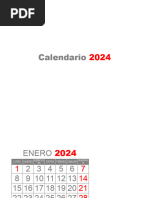 0 - Calendario 2024 14x18cm en Blanco