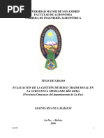 Universidad Mayor de San Andrés Facultad de Agronomia Carrera de Ingeniería Agronómica