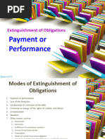 Extinguishment of Obligations Payment or Performance