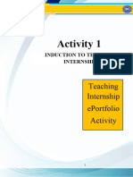 TI Activity 1 Introduction To Teaching Internship