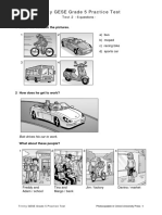 Transportation and Trinity GESE Grade 5 Practice Test