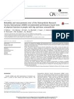 Reliability and Measurement Error of The Osteoarthritis Research Society International (OARSI) Recommended Performance-Based Tests of Physical Function in People With Hip and Knee Osteoarthritis