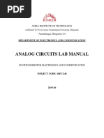 Analog Circuits Lab Manual: Atria Institute of Technology