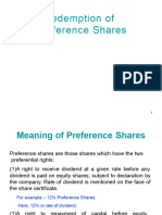 Redemption of Preference Shares