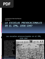 La Escuelas Prevocacionales en El IPN, 1936-1947