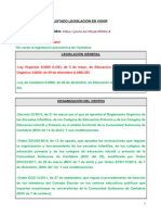 6.1 Legislación de Referencia Infantil y Primaria