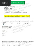 Average, Time & Work + Speed