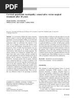 2011 Kadanka Mild Cervical Myelopathy Conservative Vs Surgery RCT