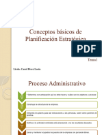 Conceptos Básicos de Planificación Estratégica Tema 1 Parte 1