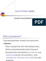 Chapter 2 Part II Sources of Water Supply UG Groundwater Hydraulics