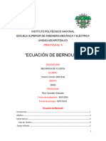 Practica ECUACION DE BERNOULLI