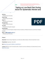 Effect of Kinesio Taping On Low Back Pain During Pregnancy: A Protocol For Systematic Review and Meta-Analysis