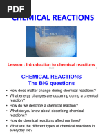 Y10 CHEM L3 P1 Chemical Reactions