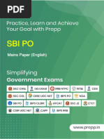 Sbi Po: Mains Paper (English)