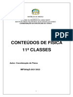 CONTEÚDO DA 11 CLASSE Actualizada 22-23