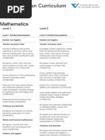 Mathematics - Victorian Curriculum - L1&L2