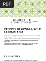 Gender Role Stereotypes II