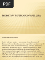 Dietary Referance Intake DRI Lec 4th Sem