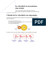 Cálculo de La Velocidad en Mecanismos de Transmisión Cicular