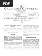 Proyecto Ley 165 de 2007