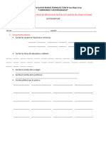 Evaluacion Diagnostica de Inicio de Año Grado Segundo. Lectoescritura