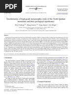 Geochemistry of High-Grade Metamorphic Rocks of TH