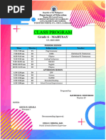 SAMPLE CLASS PROGRAM - Grade 6