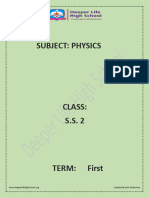 SS 2 Physics First Term E-Note