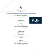 CMN425 - Section-01 - AUT23 - Shabbir Ahmed - 2110233 - Report On IMC Planning of Walton Hi-Tech Industries PLC. (Refrigerator & Freezer) - 31.10.23