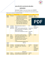 Cronograma Día de La Convivencia Escolar