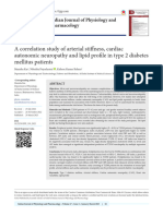 A Correlation Study of Arterial Stiffness, Cardiac Autonomic Neuropathy and Lipid Profile in Type 2 Diabetes Mellitus Patients