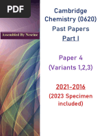 Chemistry 0620 Past Papers Paper4