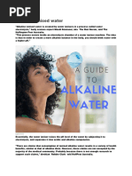 Alkaline Ionised Water