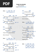 Tears in Heaven - Lyrics & Chords