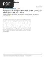 Integrated Stretchable Pneumatic Strain Gauges For