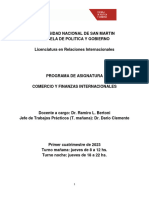 Programa Comercio y Finanzas Internacionales Bertoni-Celemente UNSAM RI 2023