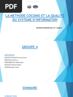 La Methode Cocomo Et La Qualite Du Systeme D'information