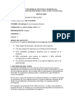 Programa de Metodlogía Investigación DEDU