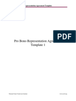 TEMPLATE Pro Bono Representation Agreement 1